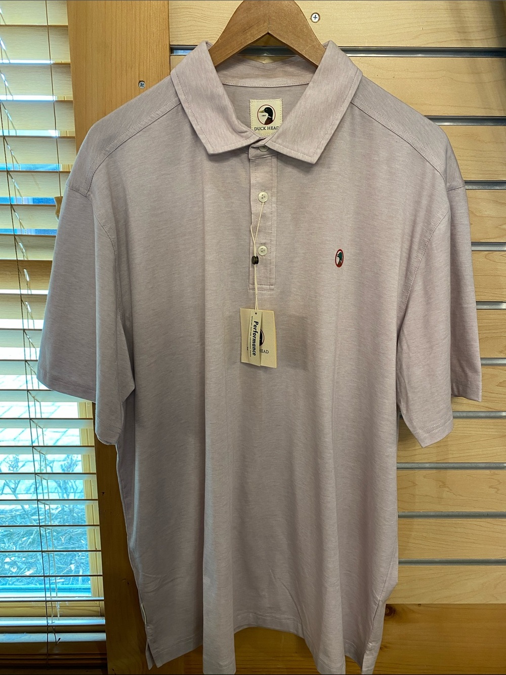 Duck Head Men's Faded Peri Heather Polo Shirt
